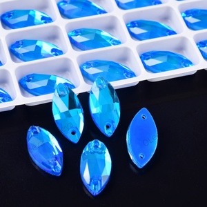 Oleeya Glowing <b>Neon</b> AB Colors Horse Eye Shape Colorful Crystal Sew on Rhinestones Flatback Glass Strass for Bikini <b>Dress</b> - Product Image 3