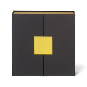 Boîte cadeau magnétique à double porte avec logo personnalisé en feuille d'or, emballage cosmétique fait main - Product Image 6