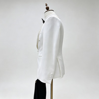 Costume 2 pièces de luxe pour homme, orné de strass et de sequins, veste et pantalon perlés faits main, simple boutonnage, idéal pour bal de promo, mariage, marié