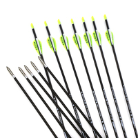 Flèches de chasse ACCMOS 40T en carbone pur, ID 3,2 mm, spine 0,009 pouces, 350-1000, 32 pouces