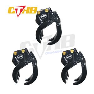 Penjualan Panas Q345B Excavator <span class=keywords><strong>Grab</strong></span> Single Cylinder Fixed Adapter Wood Grapple - Product Image 4