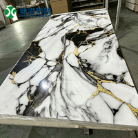 Panneaux muraux en PVC 3D effet marbre, ignifuges, modernes, luxueux, brillants, colorés et imperméables
