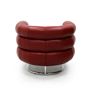 Modern Luxury Leather Cushion Sofa Stainless Steel Base <b>with</b> Curved <b>Arm</b> Living Room Lounge <b>Chair</b> for Hotel Furniture Home Use - Product Image 4