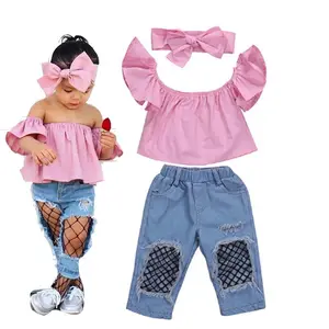 أطقم ملابس للبنات 2024 ملابس صيفية للأطفال البنات الرضع من قطعتين بلوزة مع حمالة بدون أكمام وبنطال بدون أكمام SADG-008