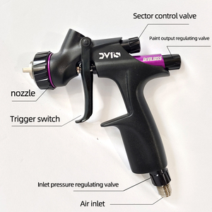 Súng phun sơn ô tô Devilibiss 1.0/1.2, đầu phun sửa chữa kim loại tấm, phun sơn độ phân tán cao, kiểu trọng lực 125mm, bình chứa phía trên - Product Image 2
