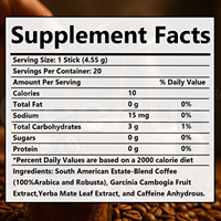 Café en poudre pour le contrôle du poids en promotion avec Garcinia Cambogia – Suppresseur d'appétit et bâtonnets de café pour la perte de poids