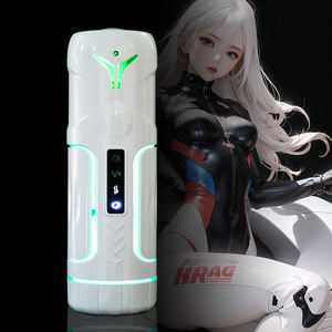 Masturbatore Telescopico Rotante con Vibrazione e Ricarica USB per Uomini - Bianco, Giocattolo Sessuale per Adulti - Product Image 1