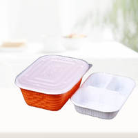 Boîtes alimentaires jetables auto-chauffantes en PP/PS de qualité alimentaire pour plats à emporter, avec compartiments pour sandwichs, pain et sucre – Vente en gros
