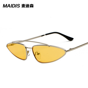 Maidis Cat Eye Sunglasses Red Lens Metal Frame UV400 Protection Women Fashion - Product Image 4