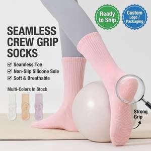 Calcetines de Pilates Elegantes para Mujer, Antideslizantes, con Agarre Adhesivo, de Longitud Media, Marca Nicecin, Equipo Profesional de Gimnasio - Product Image 2