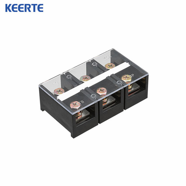 TC STB-1003 High Current Terminal Block Copper Double Row Screw Type 100A 3P 600V Wire Connection