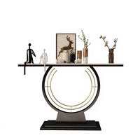 Console de rangement ultra-étroite de style chinois moderne et minimaliste nordique, avec cadre métallique, pour entrée et couloir, à fixer au mur