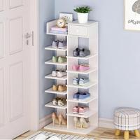 Étagère à chaussures, armoire à chaussures anti-poussière économique pour la maison, étagère à chaussures d'entrée multicouche peu encombrante, étagère de rangement de grande capacité