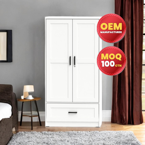 Organizador de armario blanco moderno fabricado en Malasia, muebles de dormitorio, diseño OEM personalizable - Product Image 1