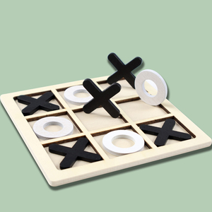Jeu de société éducatif en <span class=keywords><strong>bois</strong></span> XO Tic-Tac-Toe avec 100 pièces pour enfants de 5 à 7 ans, unisexe - Product Image 3