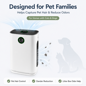 Purificateurs d'air domestiques <span class=keywords><strong>H14</strong></span> HEPA 500 CADR à haute efficacité avec fonction de stérilisation UV et humidificateur à brume fine – Meilleur prix - Product Image 2