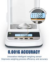 Balance analytique de laboratoire de 500 g avec une ultra-précision de 0,001 g, balance numérique idéale pour les laboratoires, la recherche