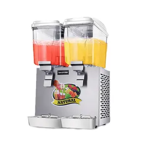 Distribuidor comercial 32l 2 tanques pulverização, agitador, refrigerante, bebidas, frutas, dispensador de suco