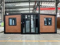 Rumah Kontainer 20ft Modern, Lipat, Portable, dari Baja & Panel Sandwich, Bernapas, untuk Rumah, Kantor & Penggunaan Rumah Tangga