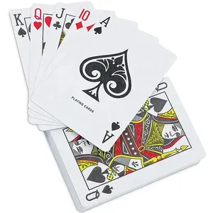 Logotipo personalizado Papel Jogo Cartão Publicidade PVC Waterproof Playing Cards 63*88mm cartão de jogo