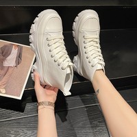 2023 livraison directe anti-dérapant rehaussant semelle épaisse dames grosse plate-forme chaussures décontracté femmes toile bottes chaussures