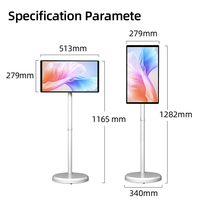 21.5 pouces Portable intérieur extérieur Lcd publicité écran tactile Commercial Smart Digital Signage LCD écran d'affichage