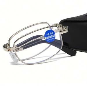 Lunettes de lecture pliables tendance 2025 pour hommes et femmes, lunettes de presbytie en métal pliables avec étui - Product Image 2