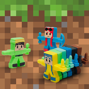 2025 New Pixel Style Mosaic Block Peripheral Toy Stress Relief Toy Stretchable Figure Toy - Product Image 3