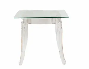 Modern temizle süslemeleri mobilya özel akrilik düğün masa dikdörtgen temizle masaları masa otel düğün yemek masaları