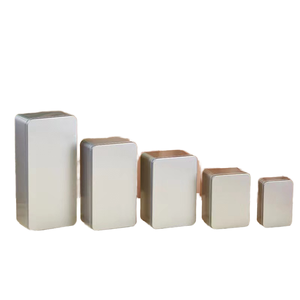 Bella scatola di latta rettangolare smerigliata vuota scatola di tè/caramelle/biscotti cibo reso durevole torta al cioccolato carta gomma da masticare - Product Image 2