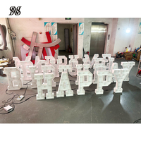 Décoration de mariage personnalisée chapiteau 4 pieds 5 pieds lettre Led grands chiffres lettres géantes lumineuses chapiteau lettres d'amour