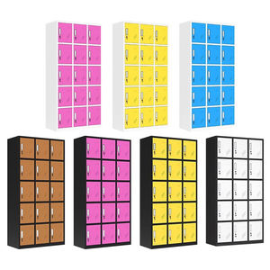 ตู้เสื้อผ้าเหล็ก9ประตูปรับความสูงได้สไตล์โมเดิร์นเหล็กสีสันสดใสสำหรับใช้ในอพาร์ทเมนต์และโรงแรม - Product Image 5