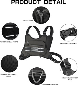 Free Sample Tactical 900D Geometric Pattern Waterproof <b>Chest</b> & Shoulder Bag Unisex Cross Body 56-76L Japan Style - Product Image 3