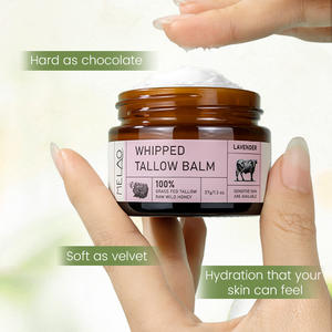 Baume pour la peau au <span class=keywords><strong>suif</strong></span> <span class=keywords><strong>de</strong></span> bœuf biologique <span class=keywords><strong>halal</strong></span> nourri à l'herbe MELAO, baume hydratant au <span class=keywords><strong>suif</strong></span> <span class=keywords><strong>de</strong></span> bœuf fouetté, baume au <span class=keywords><strong>suif</strong></span> <span class=keywords><strong>de</strong></span> bœuf et au miel, étiquette privée - Product Image 5