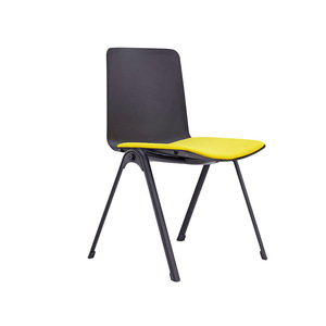 <span class=keywords><strong>Chaise</strong></span> de loisirs en plastique enduite de poudre noire de <span class=keywords><strong>chaise</strong></span> de conférence facultative de couleur avec le coussin - Product Image 2