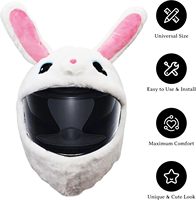 MESOROCK mignon peluche intégral casque de moto couverture lapin personnalisé drôle couverture pour casques de moto