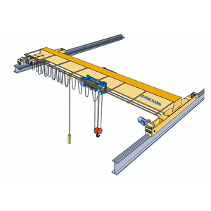 Grúa aérea monorraíl EOT de 10t estándar europeo con motor central y componentes de engranajes - Product Image 6