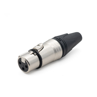 Connecteur de câble XLR mâle femelle 3 pôles de qualité supérieure pour Neutrik avec boîtier en nickel et contacts argentés