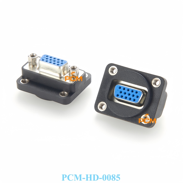 Panel Mount VGA Socket Gender Changer Adapter HD15 VGA Coupler D-Sub 15pin Bulkhead Female to Female Adapter Bulk Order Support