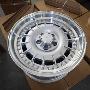 Cerchi in Lega Old School Deep Dish da 17 Pollici 5x112 con Bordo Lucidato a Rivetti per <span class=keywords><strong>Mercedes</strong></span> Benz <span class=keywords><strong>Vintage</strong></span> W123 R129 W202 - Product Image 1
