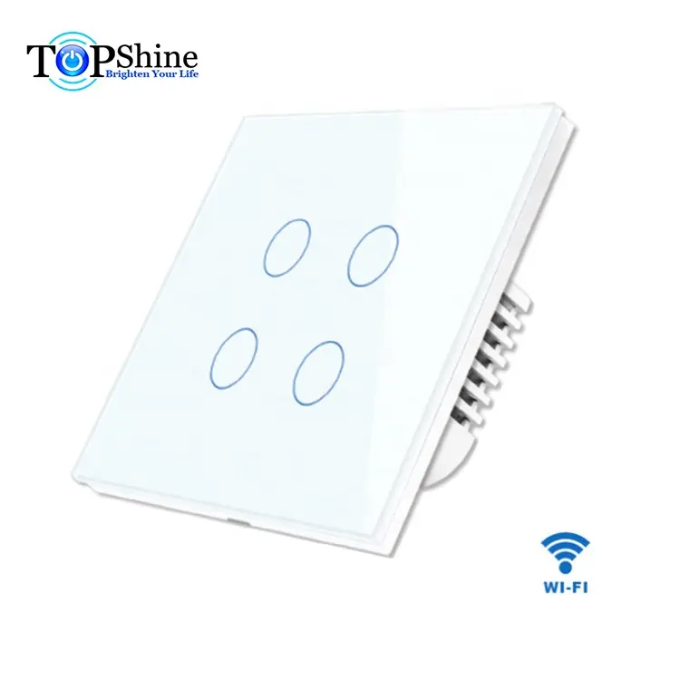 Topshine 4 Gang 2 Way High Quality Smart Wifi Switch Works With Amazon Echo and Google Home Assistant