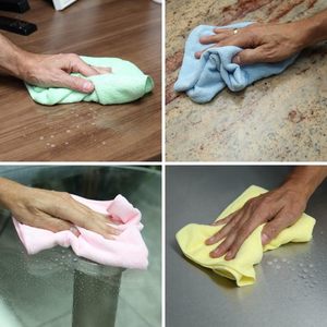 "<b>Quick</b>-Dry Microfiber Cleaning Cloths 16 X 16 Yellow 24-Pack for Car Detailing" - Product Image 4