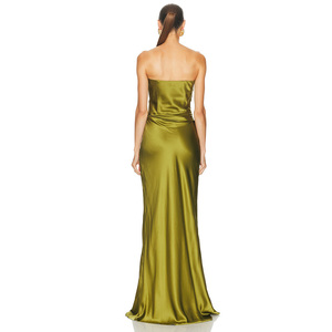 Vestido de noche dorado estilo sirena para mujer, vestido brillante largo y formal para fiesta de graduación - Product Image 3