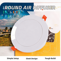 Vanne d'air à disque rond en plastique ABS de style industriel de haute qualité registres et grilles de système HVAC-évent de diffuseur circulaire