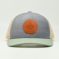 Gorras Trucker Richardson 112 de Alta Calidad con Parche de Cuero con Logotipo Personalizado, Gorra Trucker de Malla Informal, Modelo Promocional de Marca