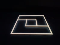 Luminaire LED dynamique en T à design modulaire artistique 20W-25W-30W-35W-40W avec certification ETL CETL, dimmable, grande boîte de câblage