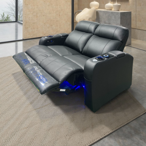 Moderne confortable en cuir véritable inclinable électrique théâtre canapé chaise multifonctionnelle Home cinéma meubles salon - Product Image 1