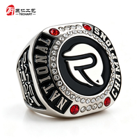 Bagues de champion personnalisées pour cérémonie de remise de prix, bague de championnat sportif, artisanat en métal argenté.
