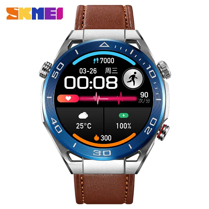 SKMEI S236 2023 custom GPS motion track relojes inteligentes sliver stainless steel IP67 smartwatch men sport smart watch