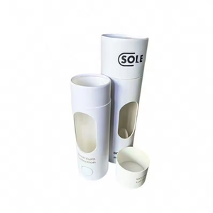 Emballage en tube de papier kraft écologique personnalisé, boîte cylindrique avec fenêtre pour vêtements, t-shirts, écharpes, emballage cadeau - Product Image 3